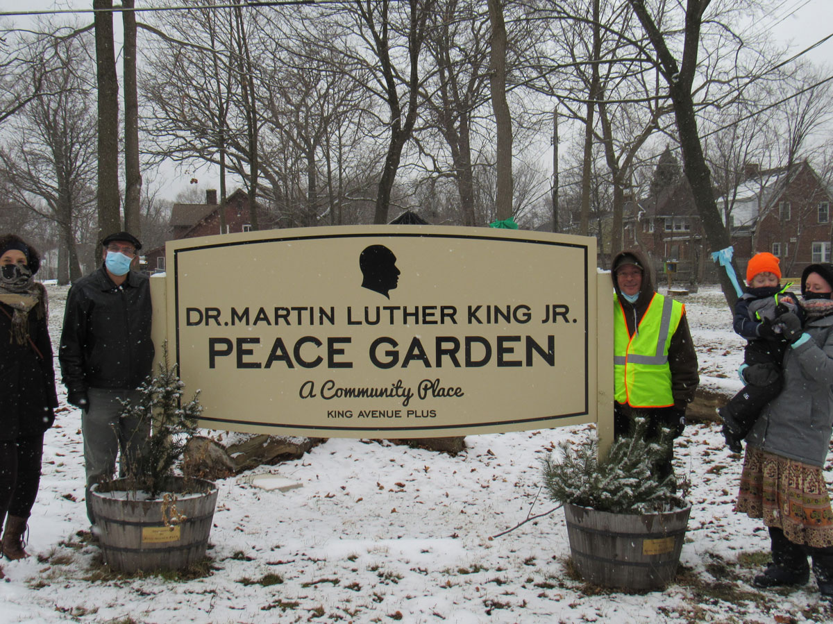 Small, Spirit-Filled MLK Celebration Led by Local Baha'i Group Shines Light on Peace Garden and New Mural
