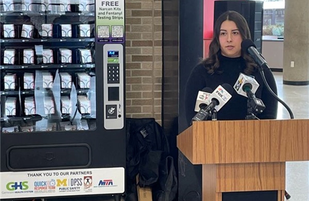 UM-Flint Physician Assistant Students Help to Launch Free Narcan Vending Machine